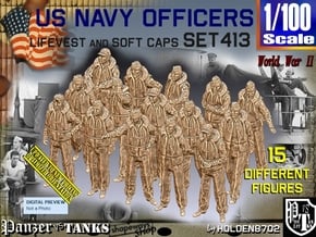 1/100 USN Officers Kapok Set 413 in Tan Fine Detail Plastic