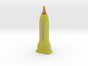 Empire State Building - Yellow w Black windows in Full Color Sandstone