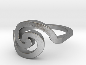 Bold Archimedes Spiral Ring, Size 8 in Natural Silver