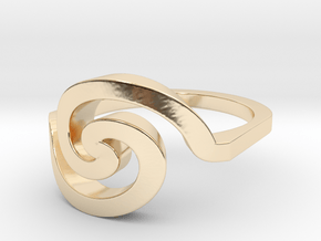 Bold Archimedes Spiral Ring, Size 8 in 14K Yellow Gold
