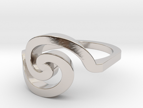 Bold Archimedes Spiral Ring, Size 8 in Platinum