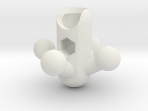 4-Leg RoBorg Hip for ModiBot in White Natural Versatile Plastic