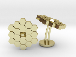 James Webb Space Telescope Wedding Cufflinks in 18k Gold Plated Brass