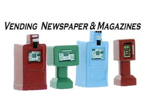 NewsPaper Vending Machines N Scale in Tan Fine Detail Plastic
