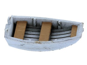 Dinghy Boat HO Scale in Tan Fine Detail Plastic