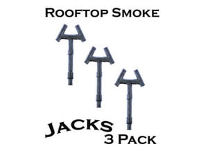 Smoke Jack Roof Vents N Scale in Tan Fine Detail Plastic