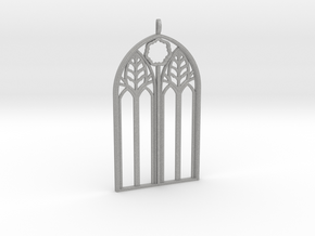 Neo-Gothic Arch Pendant in Aluminum