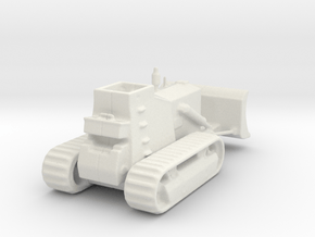 Armoured Bulldozer  d7 1/100 ww2  in White Natural Versatile Plastic