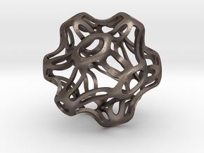 Symmetrical Sphere Twisted  in Polished Bronzed Silver Steel
