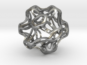 Symmetrical Sphere Twisted  in Natural Silver