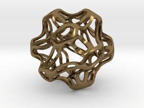 Symmetrical Sphere Twisted  in Natural Bronze
