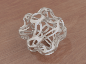 Symmetrical Sphere Twisted  in White Natural Versatile Plastic