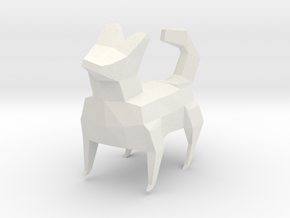 Low Poly Fox in White Natural Versatile Plastic