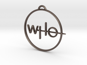 Who Pendant in Polished Bronzed Silver Steel