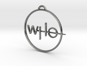 Who Pendant in Polished Silver