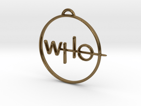 Who Pendant in Polished Bronze