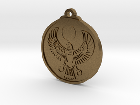 Egyptian RA Falcon Pendant in Natural Bronze