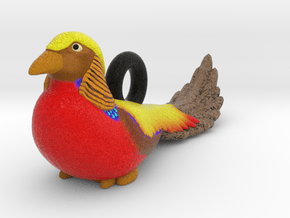 Golden Pheasant Ornament in Full Color Sandstone