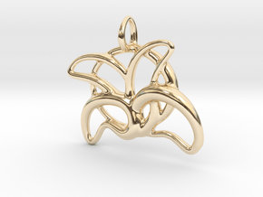 leafs of flower in 14k Gold Plated Brass