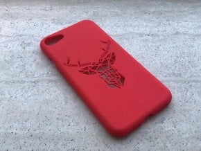 Iphone 7 Case, Geometric Deer in Red Processed Versatile Plastic