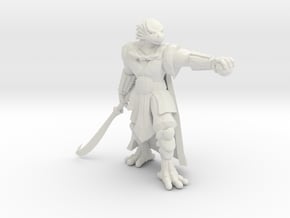 Dragonborn Barbarian in White Natural Versatile Plastic