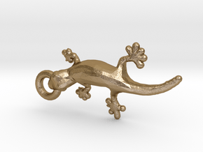 Little Gecko Pendant in Polished Gold Steel