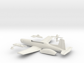 014F Pilatus PC-9 1/87 in White Natural Versatile Plastic