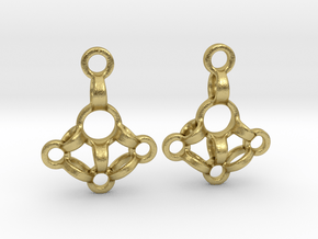 Loops Earrings in Natural Brass