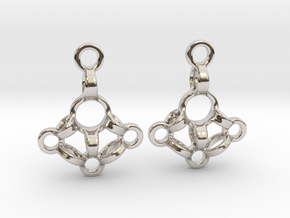 Loops Earrings in Rhodium Plated Brass