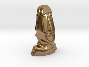 Moai : Head Statue of the island of Easter in Natural Brass