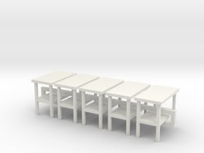5 - 1:48 Simple Side Table in White Natural Versatile Plastic