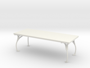 Miniature Sangirolamo Table -160cm- Poltrona Frau in White Natural Versatile Plastic: 1:12
