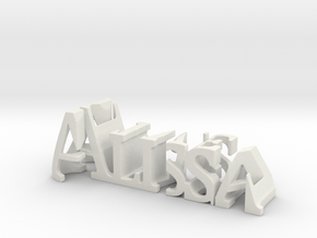 3dWordFlip: Alissa/Steven in White Natural Versatile Plastic
