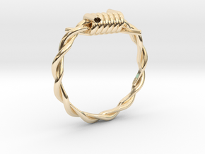 Barbed wire ring in 14k Gold Plated Brass