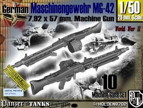 1/50 Machine Gun MG-42 Set001 in Tan Fine Detail Plastic