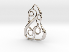 Spiral mosaic in Rhodium Plated Brass