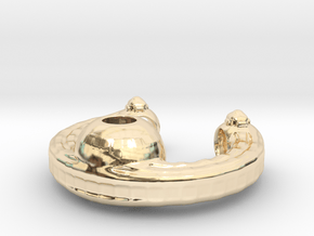 The deep space ring-station in 14k Gold Plated Brass