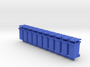 Trash bin Ver03. O Scale (1:48) in Blue Processed Versatile Plastic