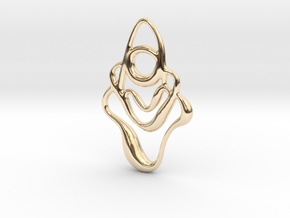 Melting lines in 14k Gold Plated Brass