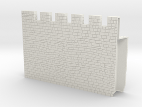 HOF034  - Castle wall 4 in White Natural Versatile Plastic