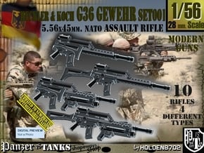 1/56 Heckler Koch Gewehr G36 Set001 in Tan Fine Detail Plastic