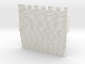 HOF032  - Castle wall 2 in White Natural Versatile Plastic