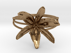 The Lily Ring in Natural Brass