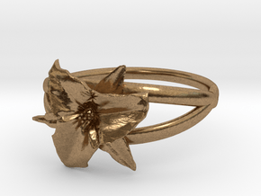 Trillium Ring in Natural Brass