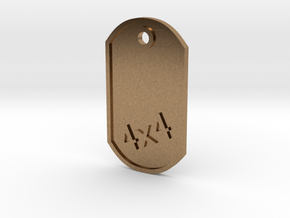 MILITARY DOG TAG 4X4 in Natural Brass