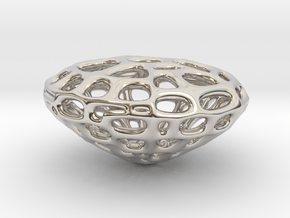 Diamond pendant necklace in Rhodium Plated Brass