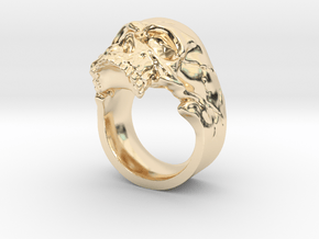Vampiro Skull Ring in 14k Gold Plated Brass