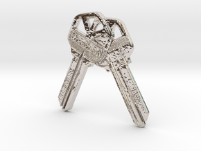 House Keys Pendent in Platinum