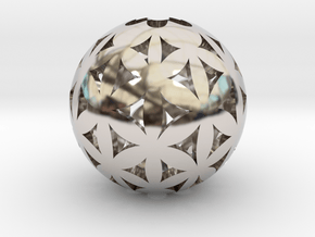 Flower of life bead sphere  in Platinum