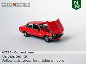 Car breakdown (N 1:160) in Tan Fine Detail Plastic